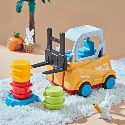 Staplingsspel med gaffeltruck – lärande spel för att främja skicklighet och koncentration