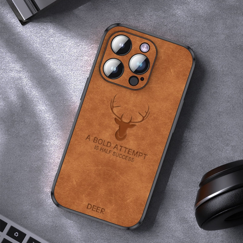 Lyxigt iPhone-fodral i hjortskinn - Veltro