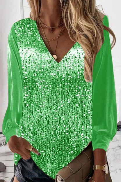 Höstlig damglitterblus – Elodie