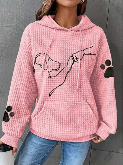 Varm damhoodie med hundmotiv – Selma
