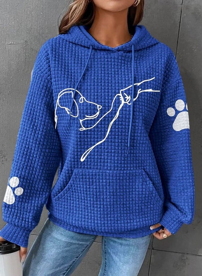 Varm damhoodie med hundmotiv – Selma