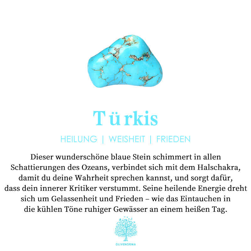 Türkis Edelstein, blau, Heilung, Weisheit, Frieden, spirituelle Bedeutung, Halschakra, Entspannung.