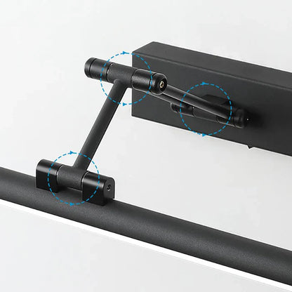Schwarzer verstellbarer Türschließer aus Metall für Innentüren, modernes Design.