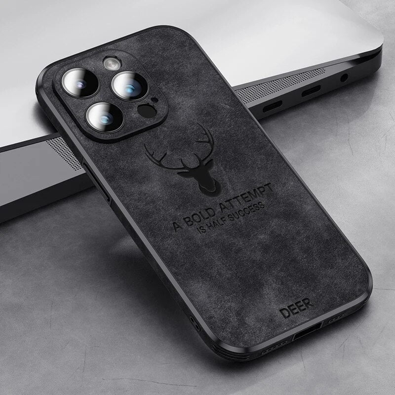 Lyxigt iPhone-fodral i hjortskinn - Veltro