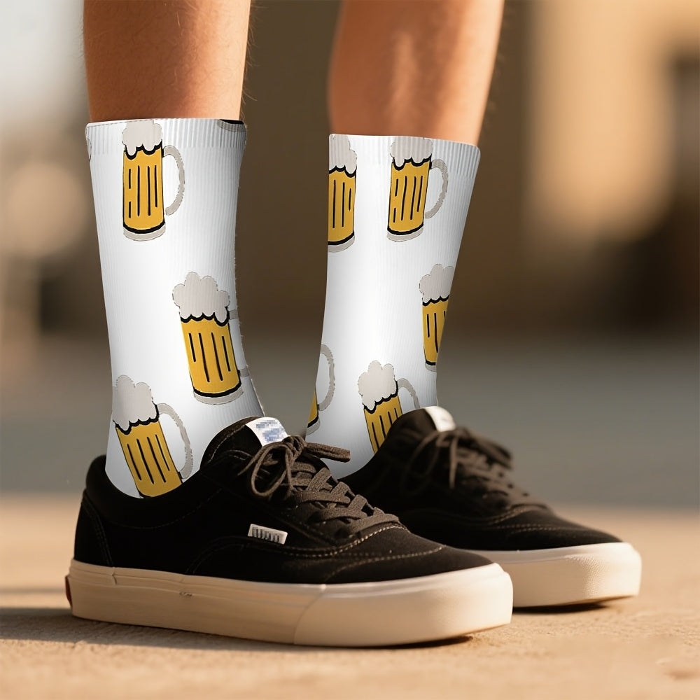 3 par strumpor med ölkrustryck – HopfenSocken Oktoberfest 2026