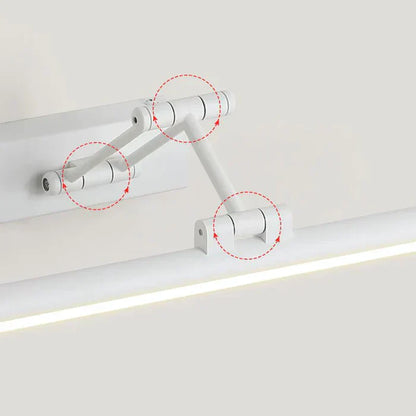 Weiße LED-Wandleuchte mit verstellbarem Arm, modernes Design, energiesparend.