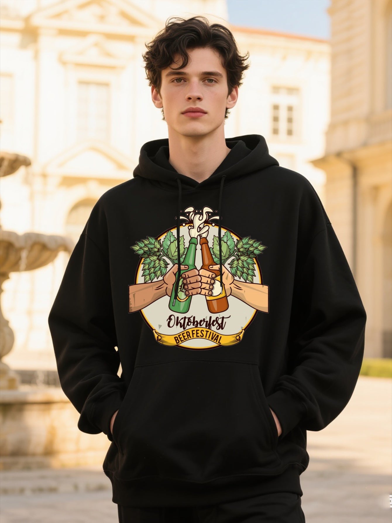 Avslappnad herr hoodie – Georg Oktoberfest 2026
