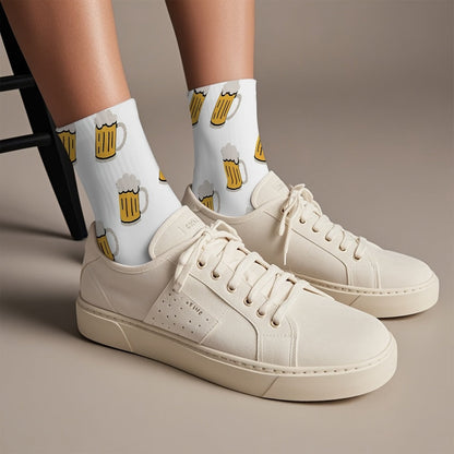 3 par strumpor med ölkrustryck – HopfenSocken Oktoberfest 2026