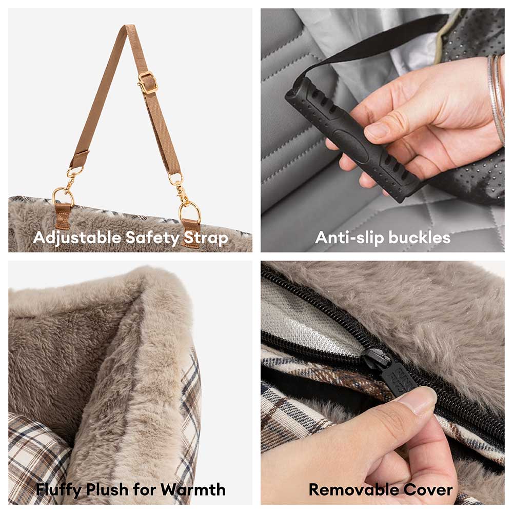 Plushy bilstol för husdjur – RideSafe CozySeat