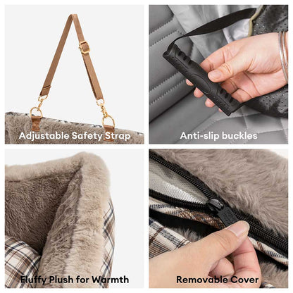 Plushy bilstol för husdjur – RideSafe CozySeat