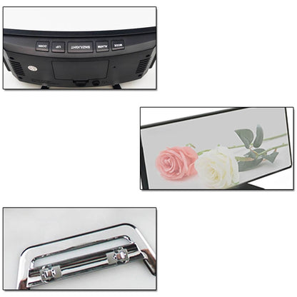 Rückfahrkamera-Monitor mit Rosenbild, Tasten, Halterung, Autozubehör, schwarz, hochauflösend.