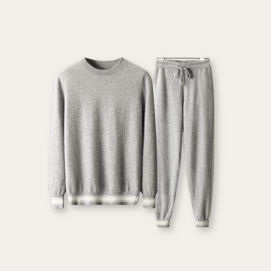 Vinterligt ljusgrått kashmir- och merinoullset – Romano