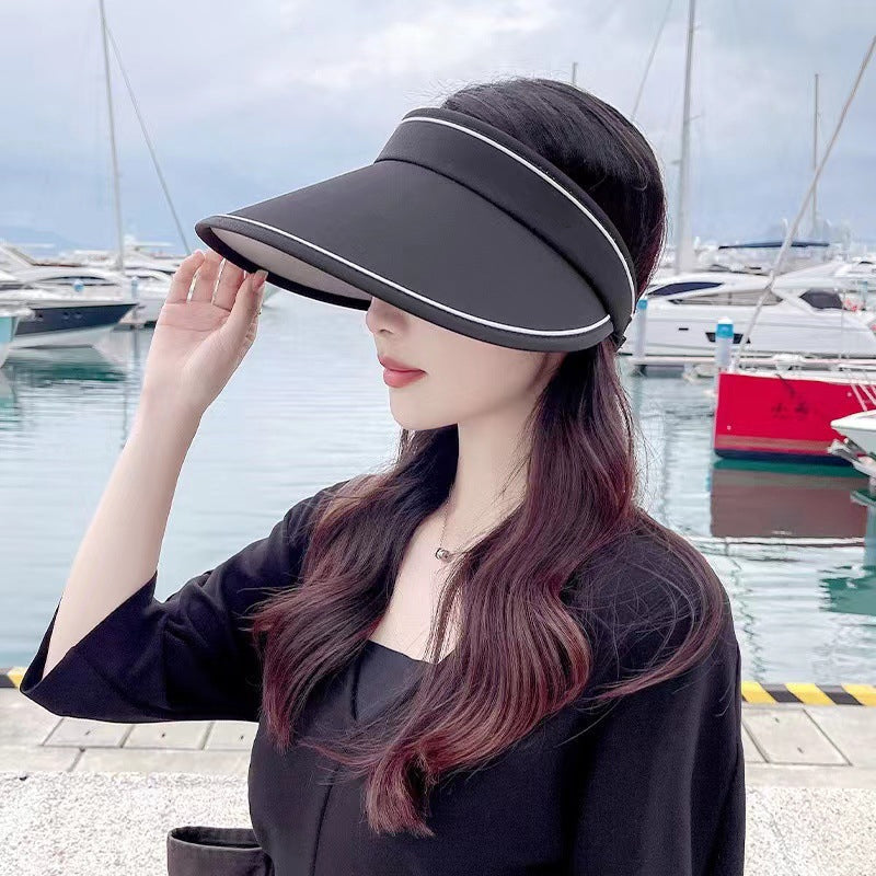 Trendig rullande solhatt med extra skydd – FoldSun Pro
