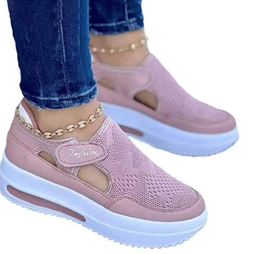 Damernas Andningsaktiva Mesh-Sneakers - Liana Höstupplaga