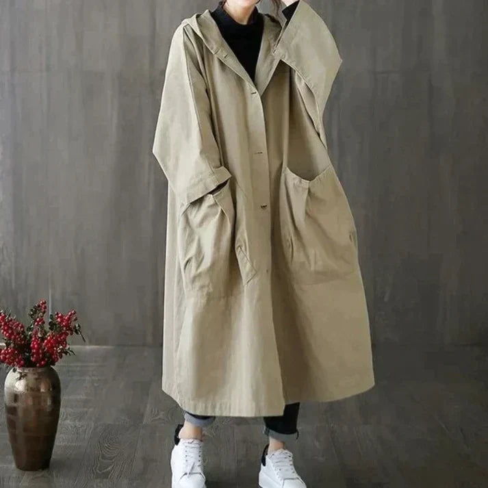 Trendigt oversized trenchcoat för dam - Maren höstutgåva