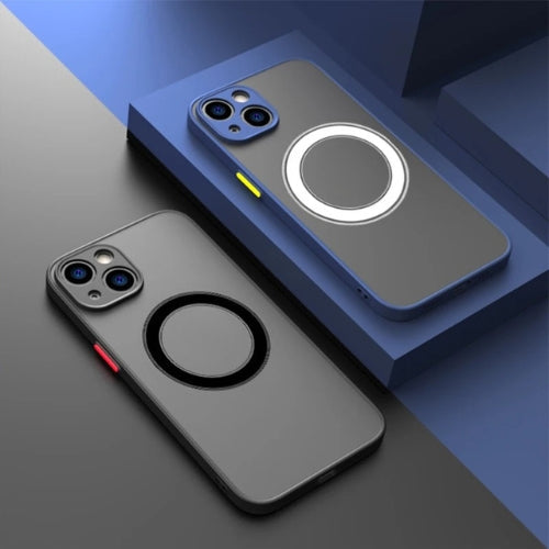 Matt magnetiskt mobilskal med MagSafe och fallskydd – 1+1 GRATIS