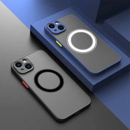 Matt magnetiskt mobilskal med MagSafe och fallskydd – 1+1 GRATIS