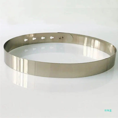 Silberner Edelstahl-Tortenring, verstellbar, rund, Backzubehör, Kuchenform.