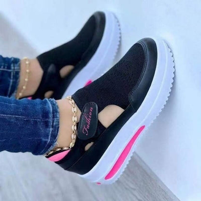 Damernas Andningsaktiva Mesh-Sneakers - Liana Höstupplaga