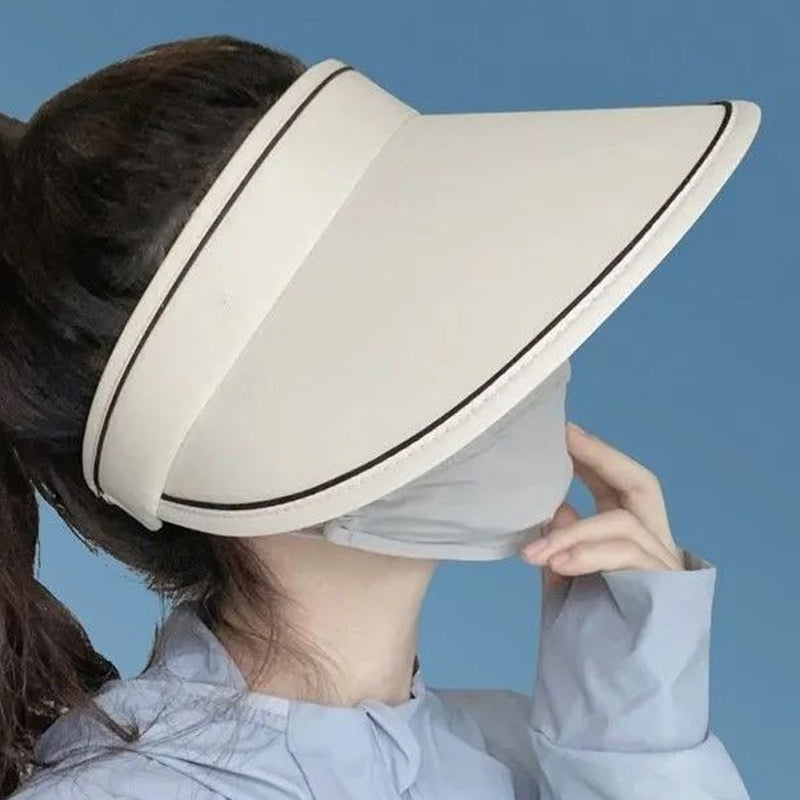 Trendig rullande solhatt med extra skydd – FoldSun Pro