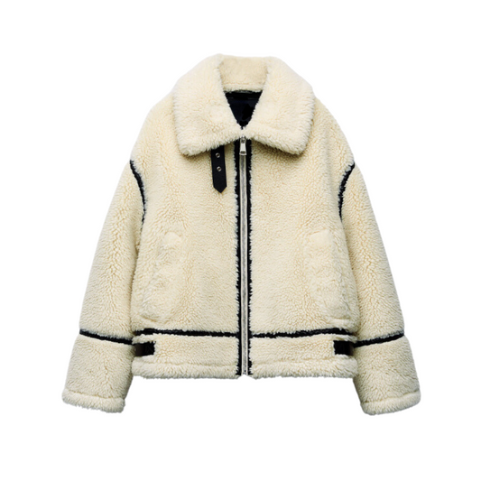 Teddy Pilotjacka - Dilara | Trendig, Varm, Oversized & Stilig!