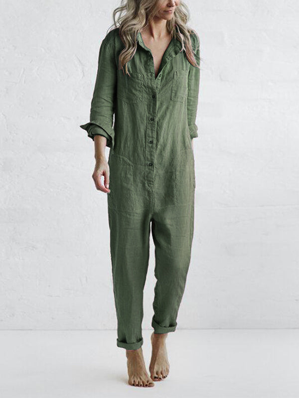 Lättsamma jumpsuit - Liv | 100 % bomull, med praktiska fickor