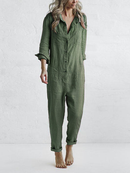 Lättsamma jumpsuit - Liv | 100 % bomull, med praktiska fickor
