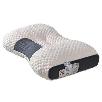 Orthopädisches Nackenstützkissen, ergonomisch, weiß, Memory-Schaum, für besseren Schlaf.