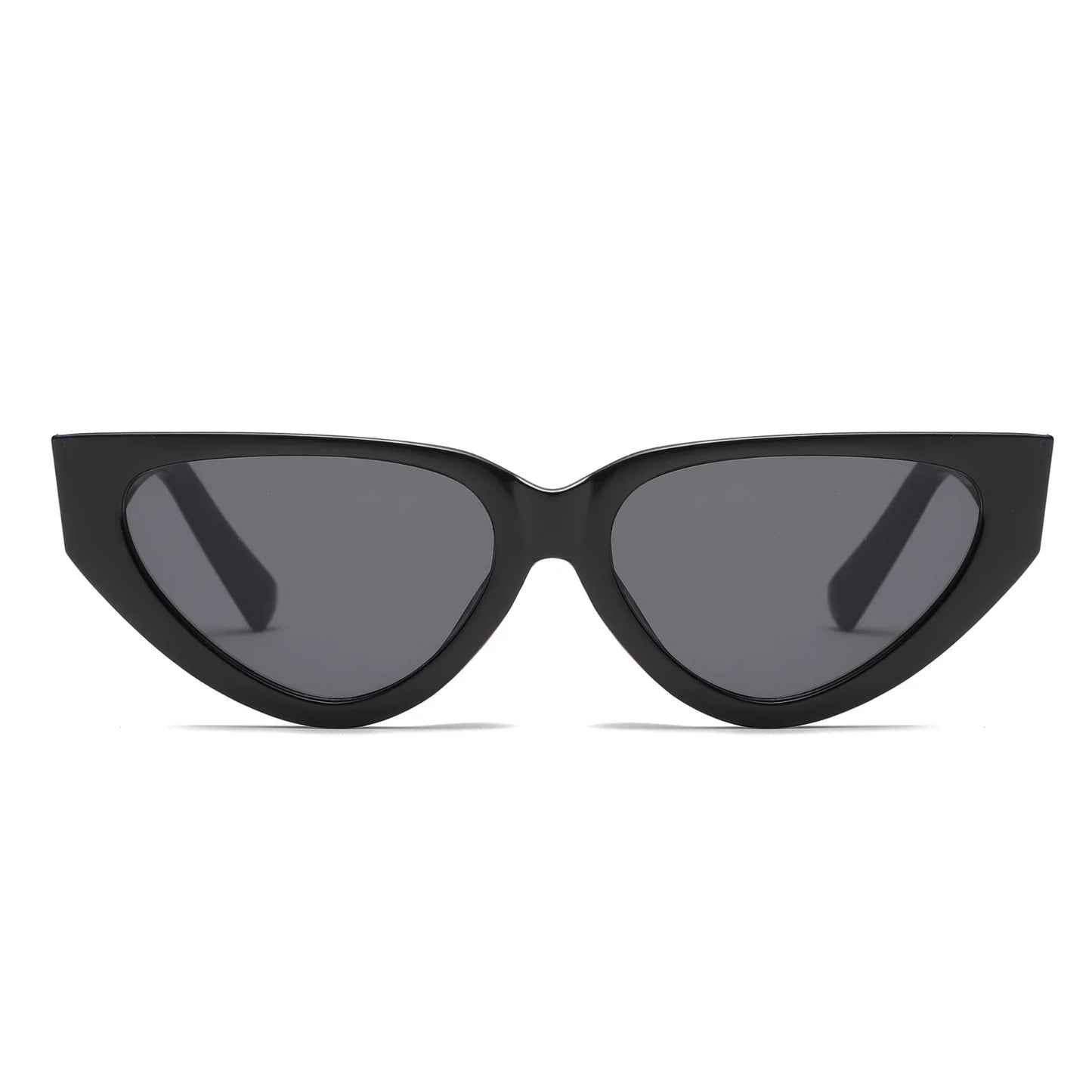Schwarze Cat-Eye-Sonnenbrille, modisch, UV-Schutz, Damen-Accessoire.