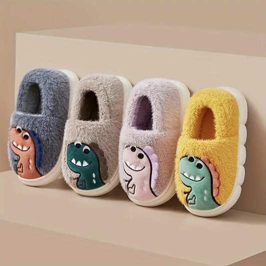 Barntofflor med dinosauriemönster – DinoSteps