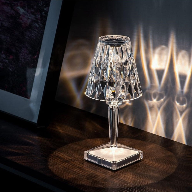 Kristallbordslampa med touch-kontroll - LumeCrystal