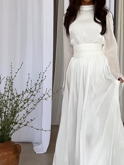 Höstfantasifull Maxiklänning med Flödande Snitt – Valentina