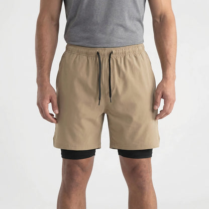 2-In-1 Men's Sport Shorts With Liner - Freddie