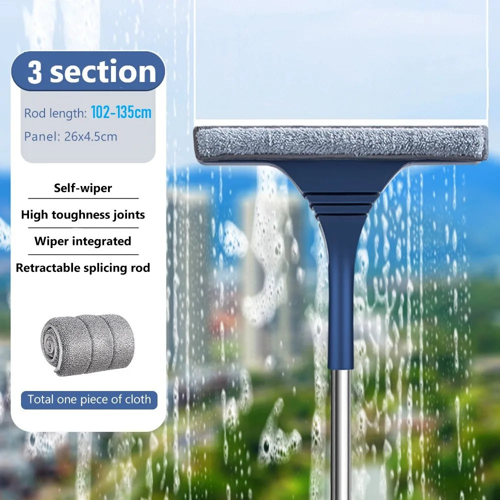2‑in‑1 Window Mesh and Glass Cleaning Squeegee – Telescopic Handle – Buy 1, Get 1 Free-3 Section-State of Style