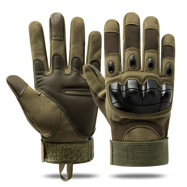 Taktische Militärhandschuhe, olivgrün, Vollfinger, Touchscreen, Schießen, Motorrad, Jagd.