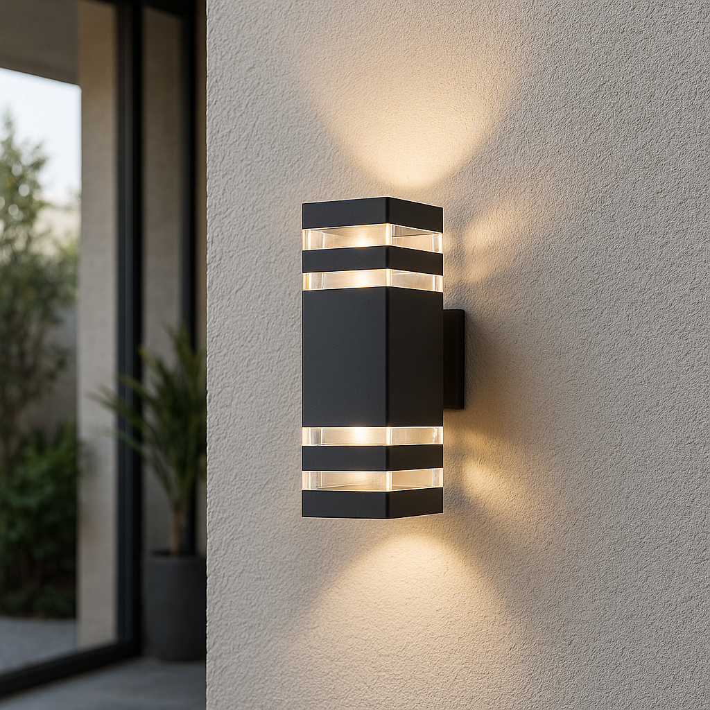 2-Vägs Upp Ner Utomhus Vägglampa, Väderbeständig Aluminium LED Väggarmatur 1