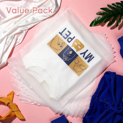 Mångsidiga frostade zip-förvaringspåsar – 20-pack plastöverdrag för kläder (Köp 2 set, få 1 GRATIS)