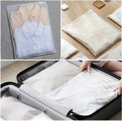 Mångsidiga frostade zip-förvaringspåsar – 20-pack plastöverdrag för kläder (Köp 2 set, få 1 GRATIS)