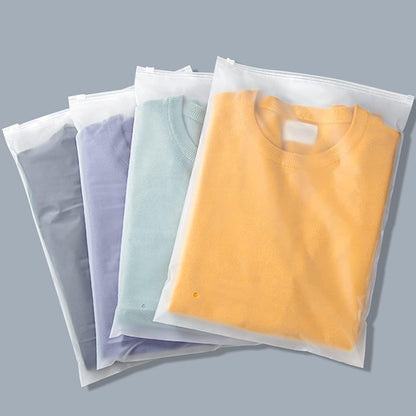 Mångsidiga frostade zip-förvaringspåsar – 20-pack plastöverdrag för kläder (Köp 2 set, få 1 GRATIS)