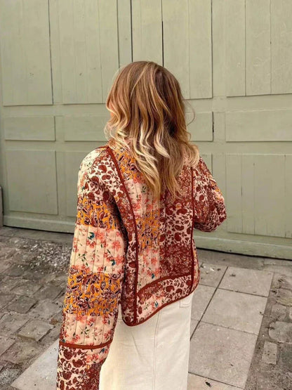 Vändbar patchworkjacka för damer – Liora