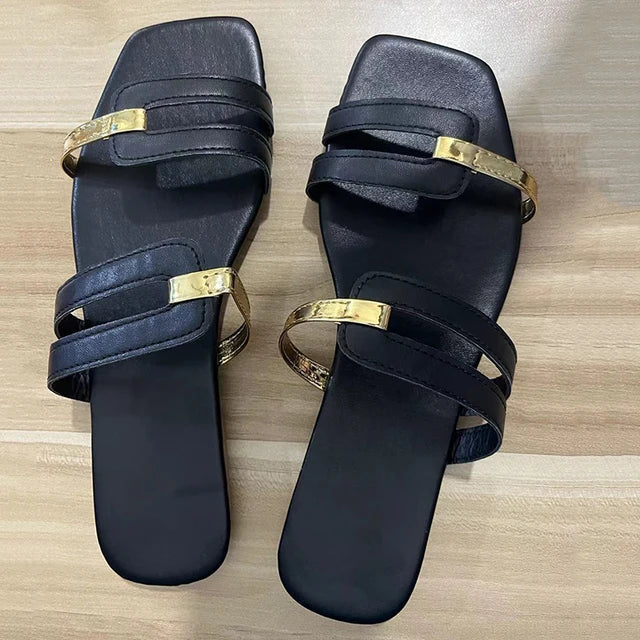 Damer platta sommarsandaler med öppen tå – Avianne