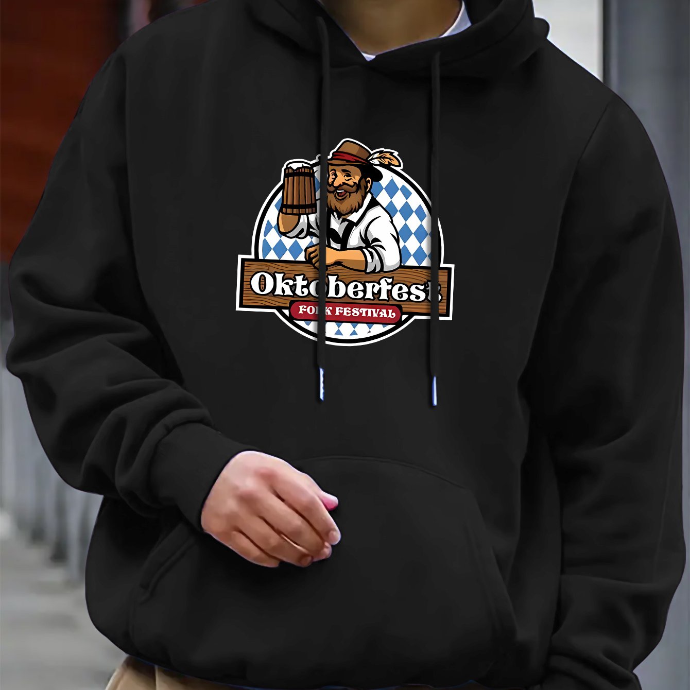 Bekväm herrhoodie – Thomas Oktoberfest 2025