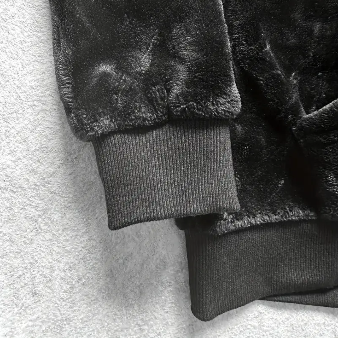 Hoodie för herrar fodrad med plysch och huva – Emil