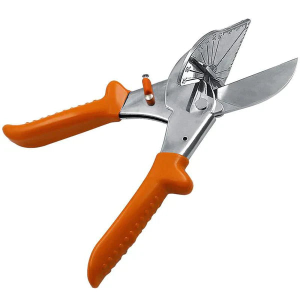 Saxen sedd uppifrån med öppna, orange handtag och synlig vinkelskala på överdelen 2