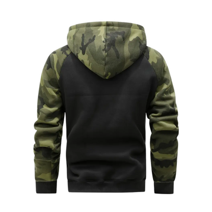 Varm och bekväm herr camo-fleecejacka – Ethan