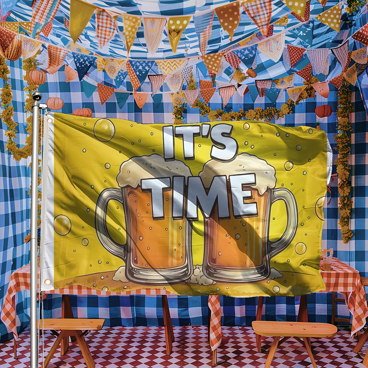 1 st stor Oktoberfest-dekorationsflagga – Prostflagga Oktoberfest 2026