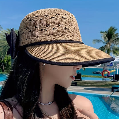 Flätad sommarhatt med sladdetalj – Norah