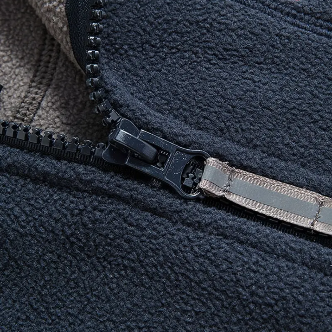 Fleece-outdoorväst för herr – Fodrad med stående krage – Kaspar
