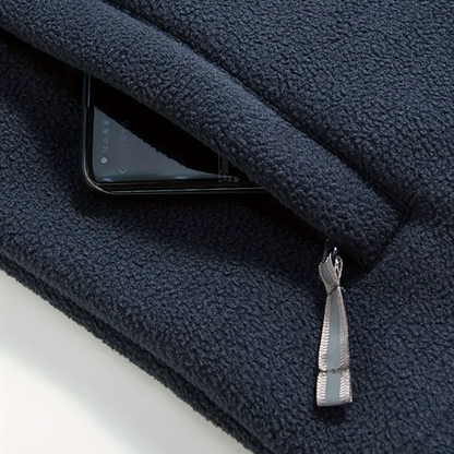 Fleece-outdoorväst för herr – Fodrad med stående krage – Kaspar