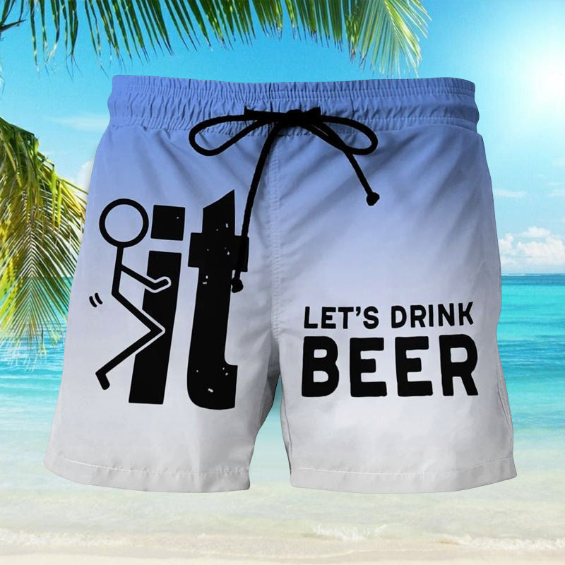 Hawaiishorts för herr med elastisk midja – Fabio